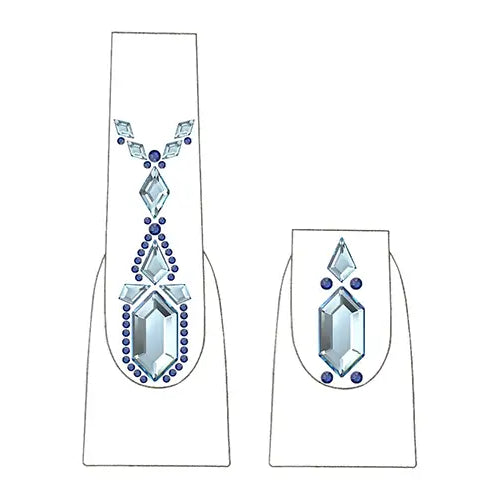 Something Borrowed, Something Bling Bridal Nail Art Design With Serinity Crystals