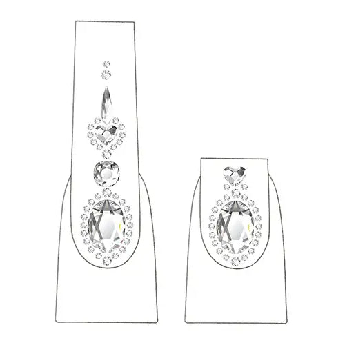 Mrs Sparkle Bridal Nail Art Design With Serinity Crystals
