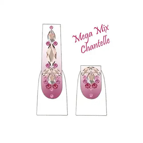 Chantelle Nail Art Design With Swarovski Crystals