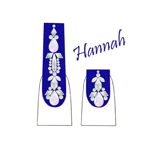 Hannah Nail Art Design With Swarovski Crystals