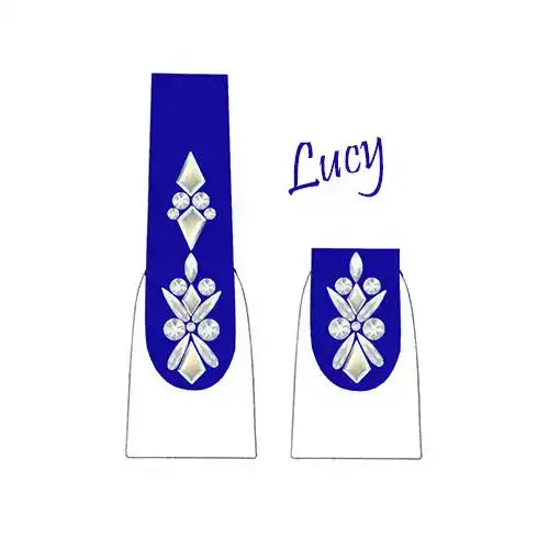 Lucy Nail Art Design With Serinity Crystals
