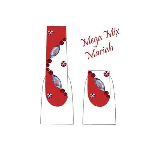 Mariah Nail Art Design With Swarovski Crystals