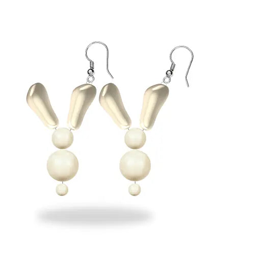 Swarovski Pearls Bunny Drop Earrings Jewelley Project