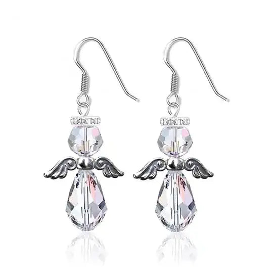 Angel Earrings Jewellery Project Made With Crystal Beads