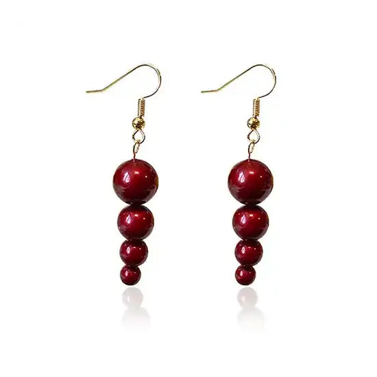 Swarovski Pearls Bordeaux Earrings Jewellery Project