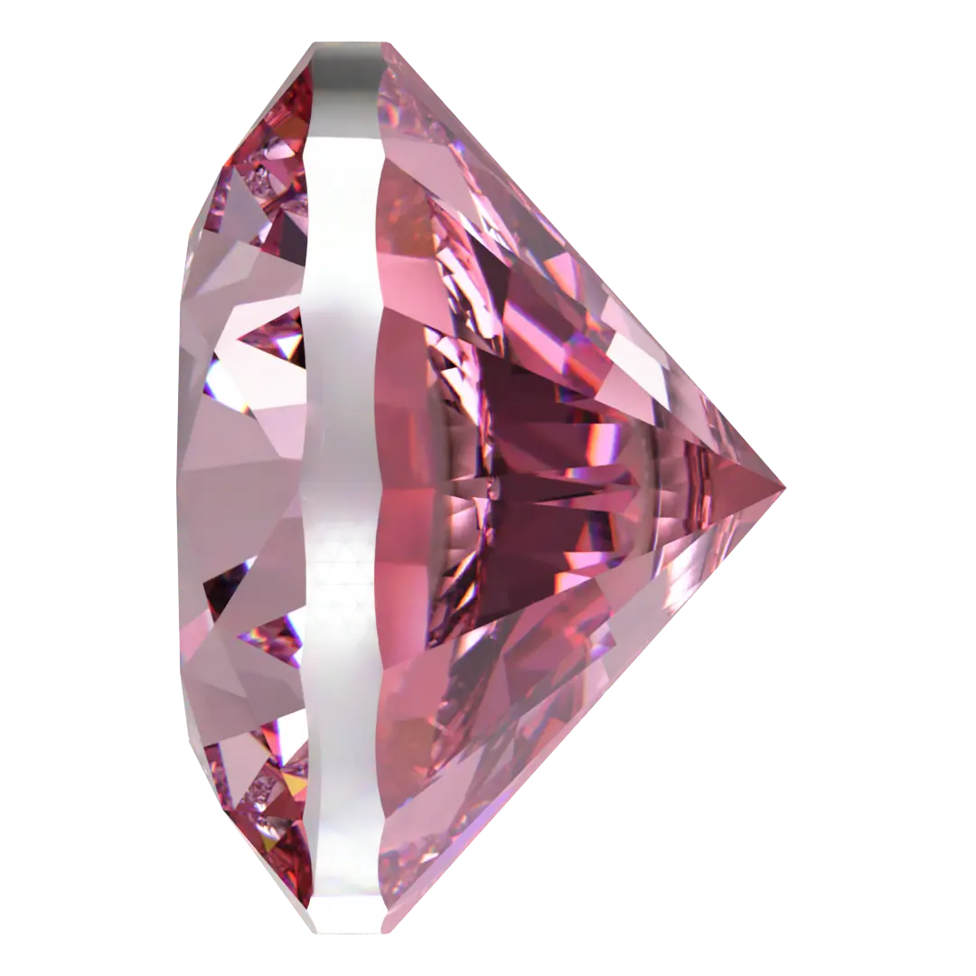 Swarovski Zirconia Round Pure Brilliance Cut Fancy Pink