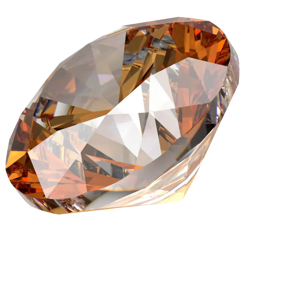 Swarovski Zirconia Round Pure Brilliance Cut Amber