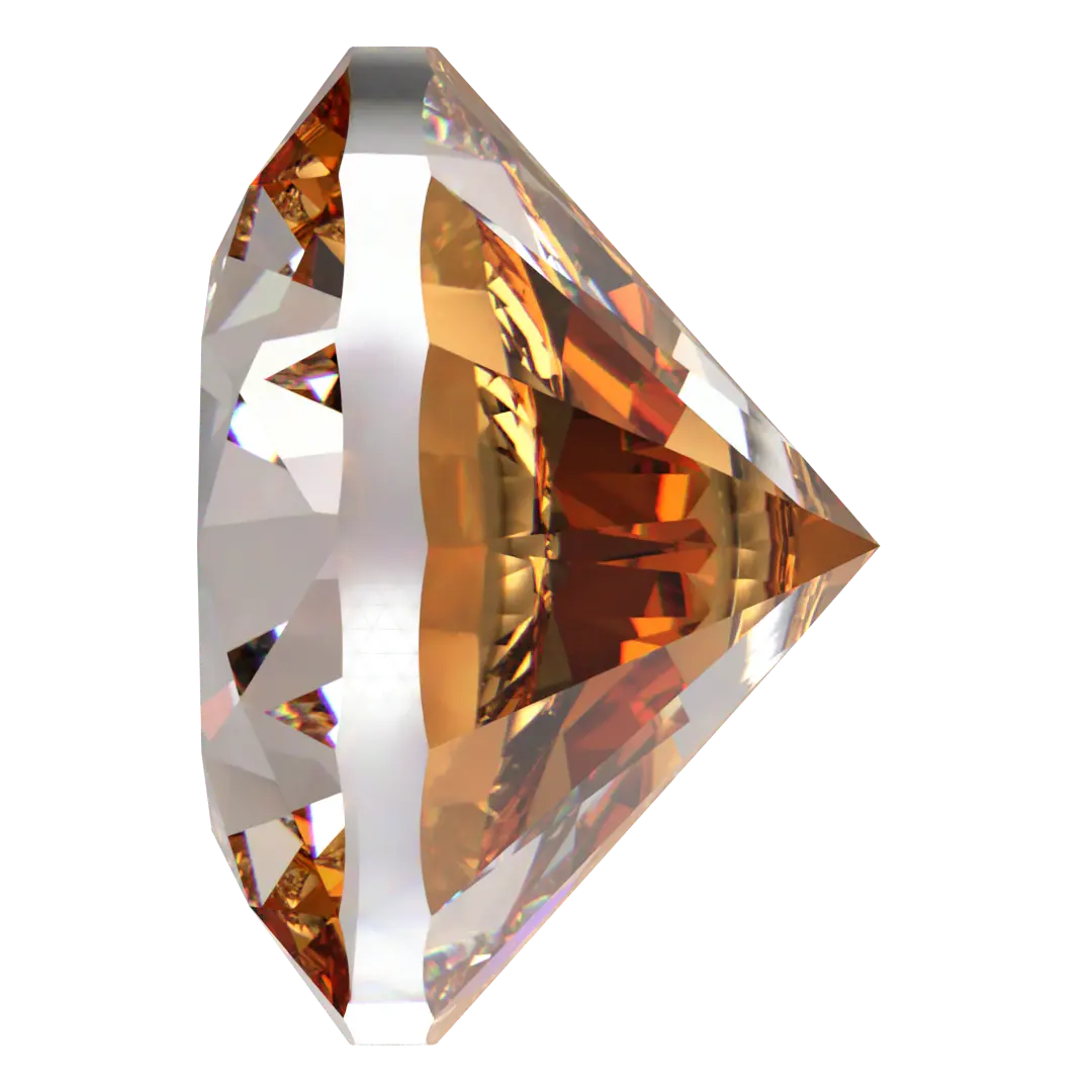 Swarovski Zirconia Round Pure Brilliance Cut Amber