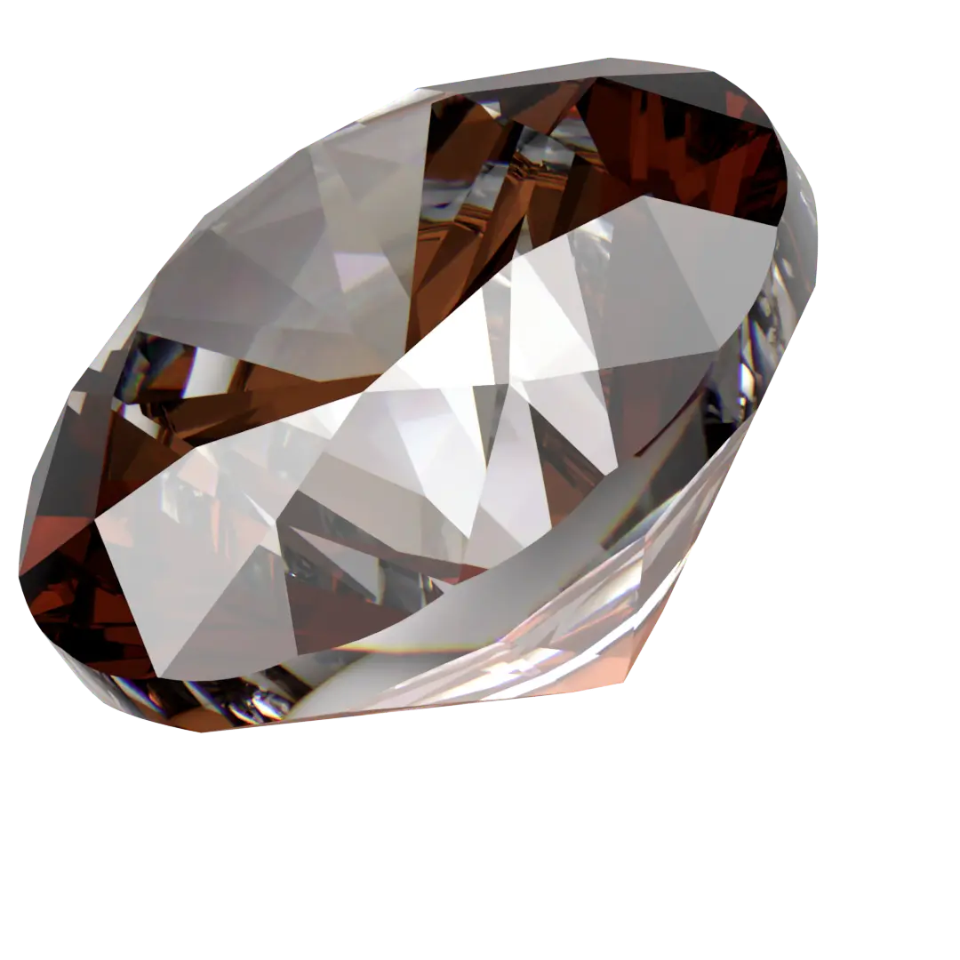 Swarovski Zirconia Round Pure Brilliance Cut Caramel