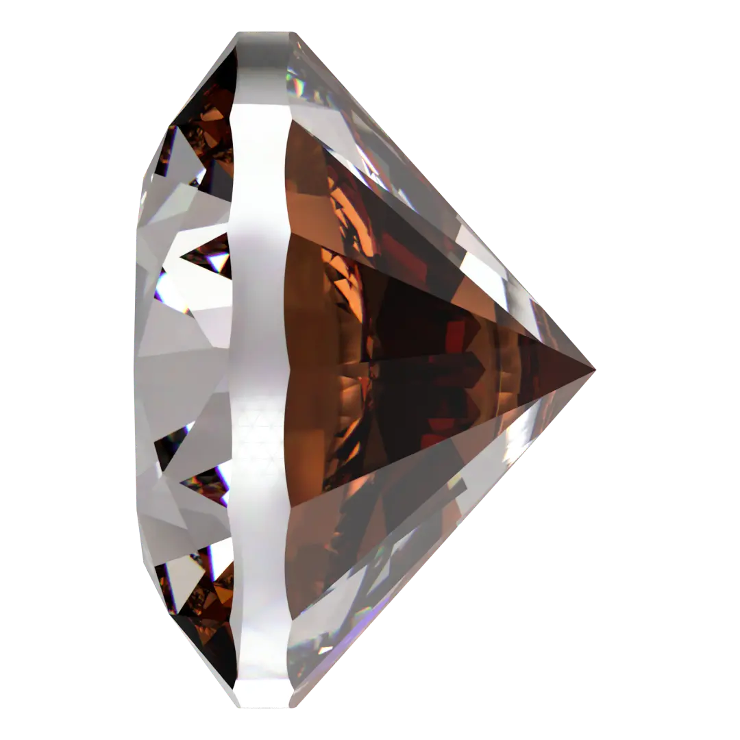 Swarovski Zirconia Round Pure Brilliance Cut Caramel