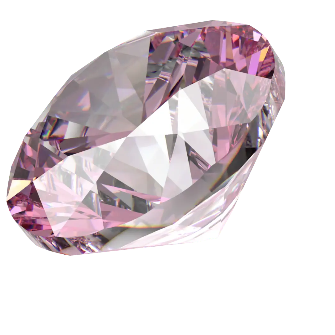 Swarovski Zirconia Round Pure Brilliance Cut Purplish Pink