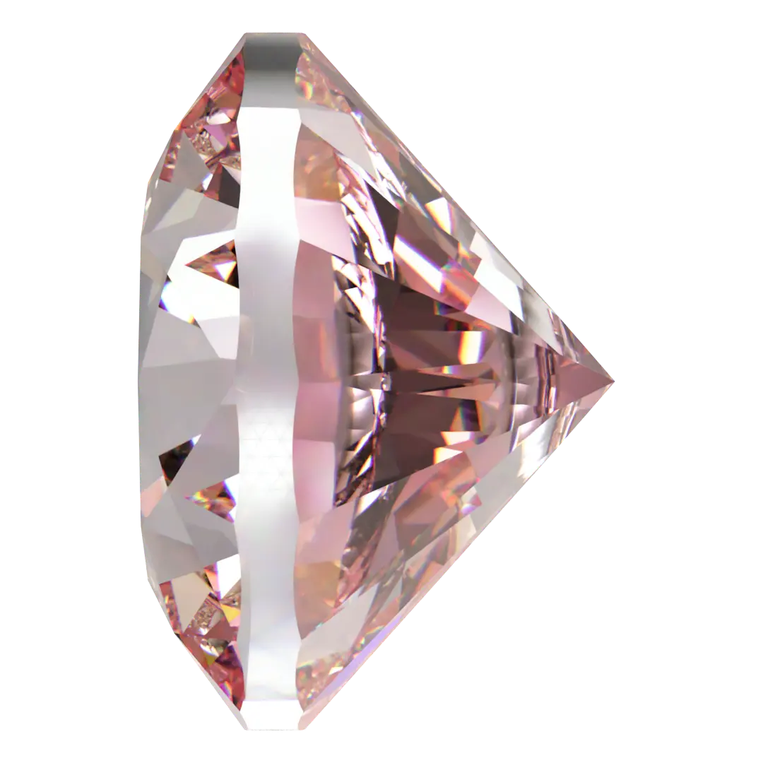 Swarovski Zirconia Round Pure Brilliance Cut Fancy Morganite