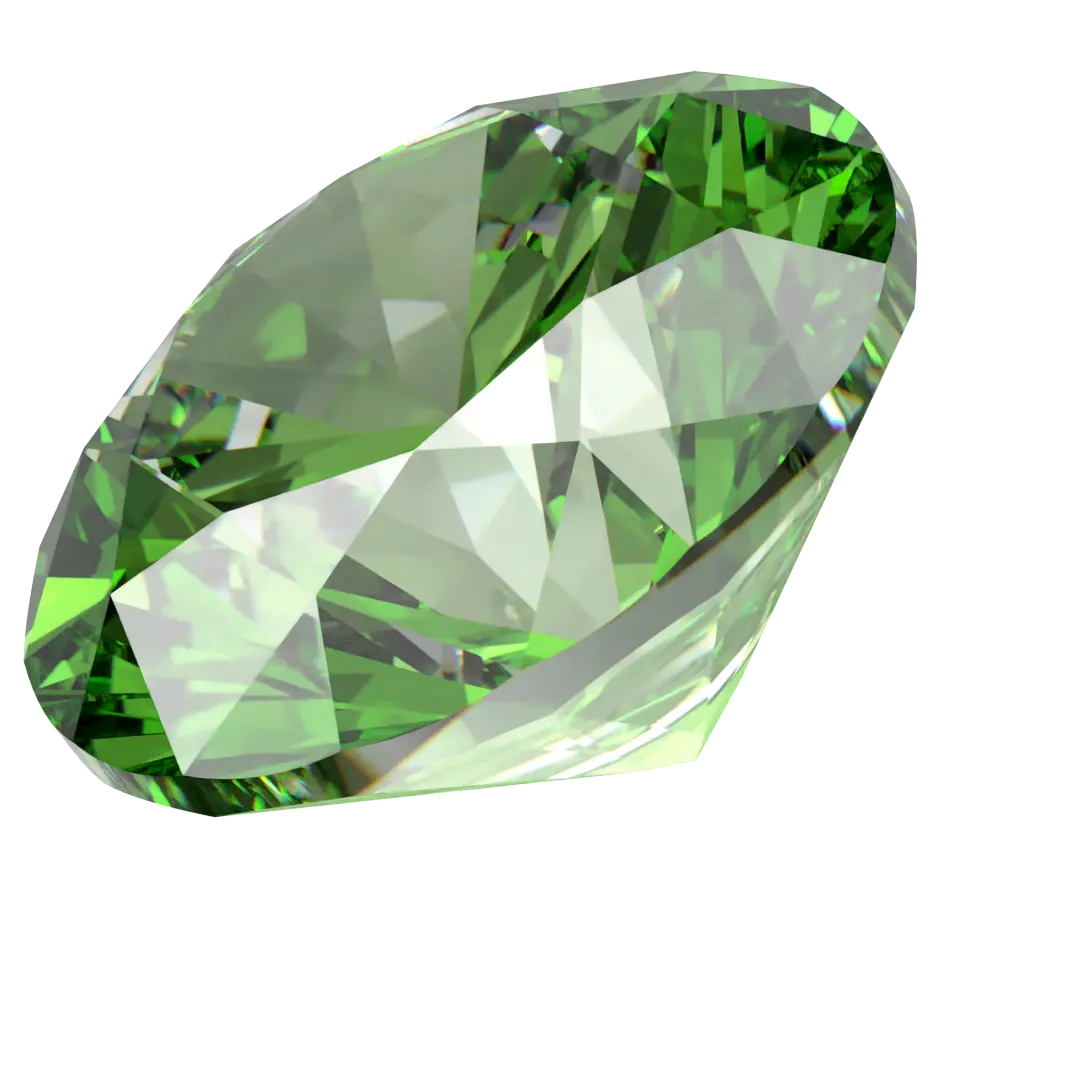 Swarovski Zirconia Round Pure Brilliance Cut Spring Green