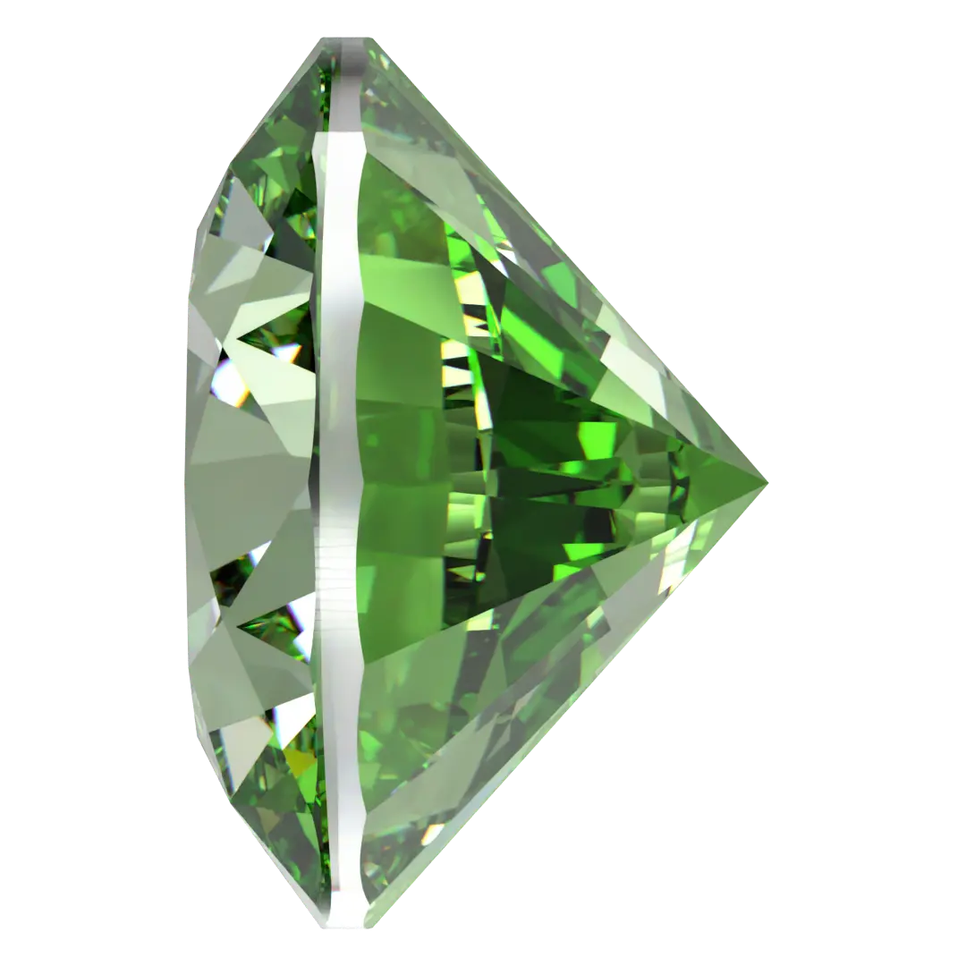Swarovski Zirconia Round Pure Brilliance Cut Spring Green