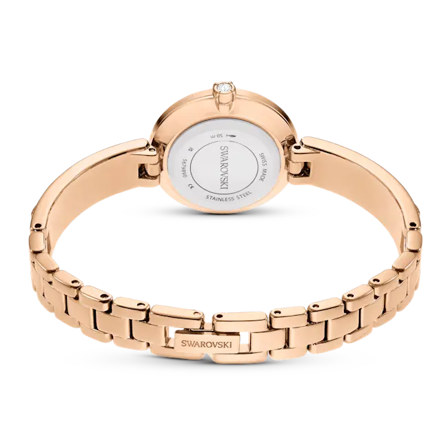Swarovski Matrix Bangle Watch Swiss Made Pink Bracelet Rose-Gold Tone