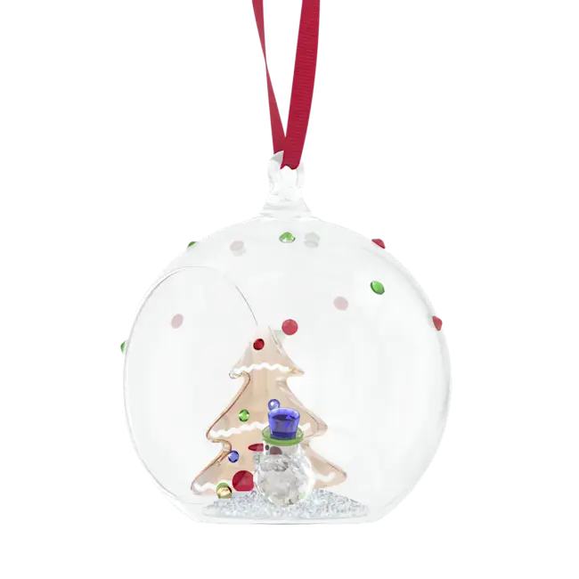 Swarovski Holiday Cheers Tree and Snowman Ball Ornament