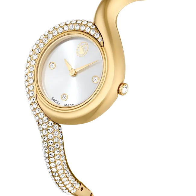 Swarovski Dextera Asymmetric Watch Swiss Made Metal Bracelet Gold-Tone