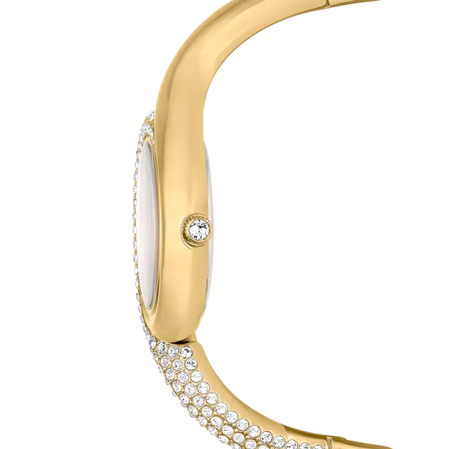 Swarovski Dextera Asymmetric Watch Swiss Made Metal Bracelet Gold-Tone
