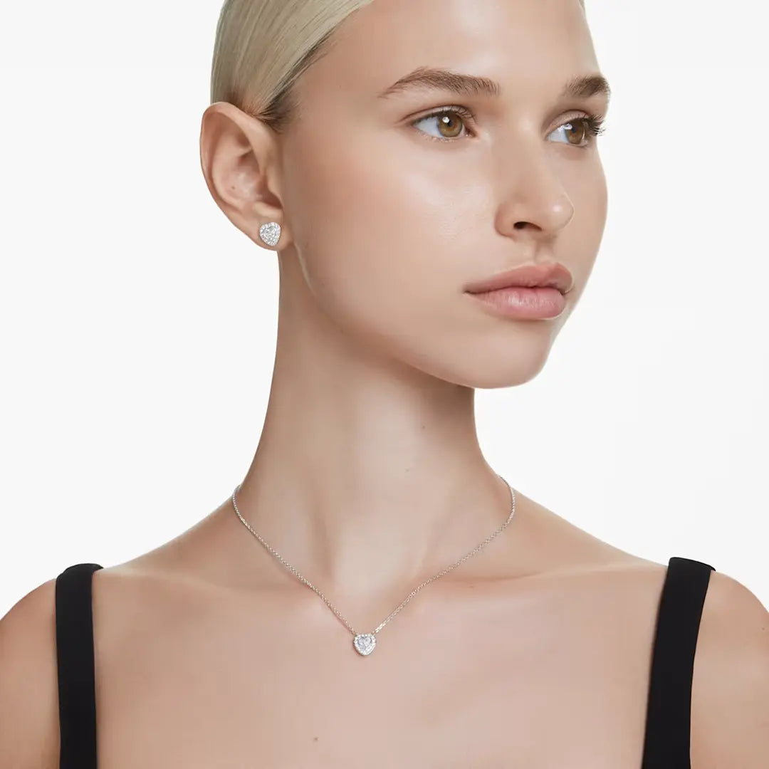Ariana Grande x Swarovski Pendant Mixed Cuts Heart White Rhodium Plated