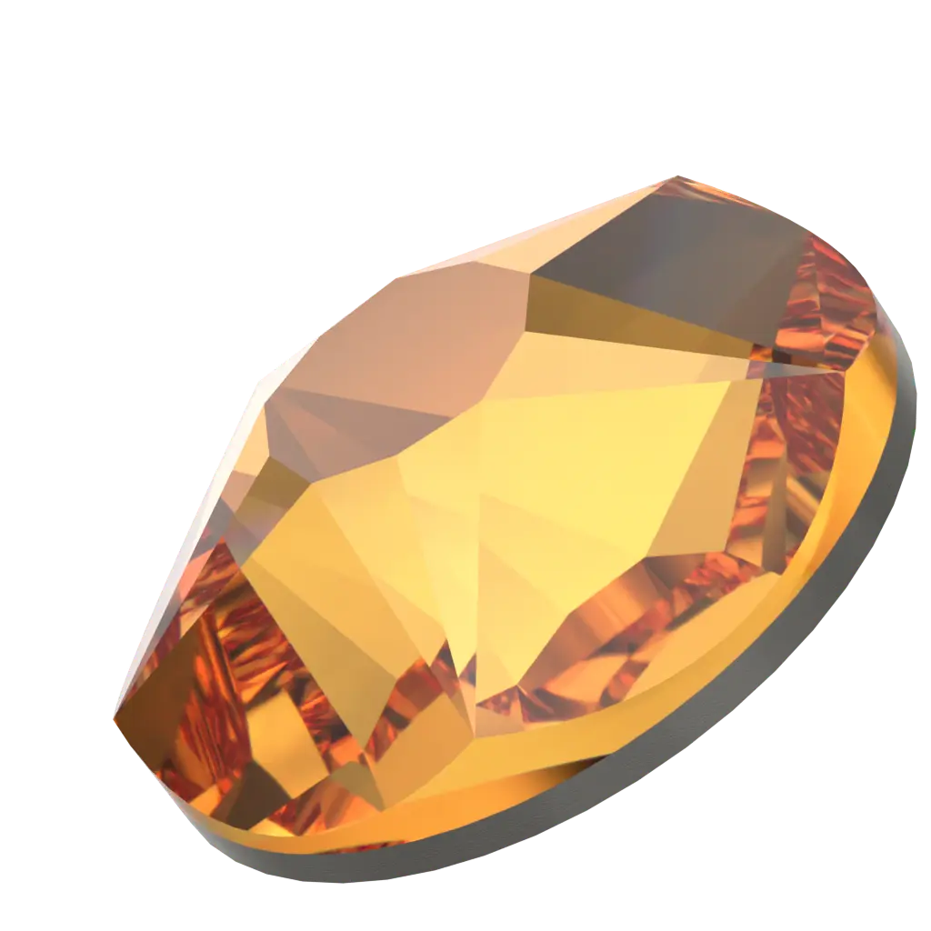 Serinity Flat Back Crystals Non Hotfix Star Rose (2100) Dark Orange