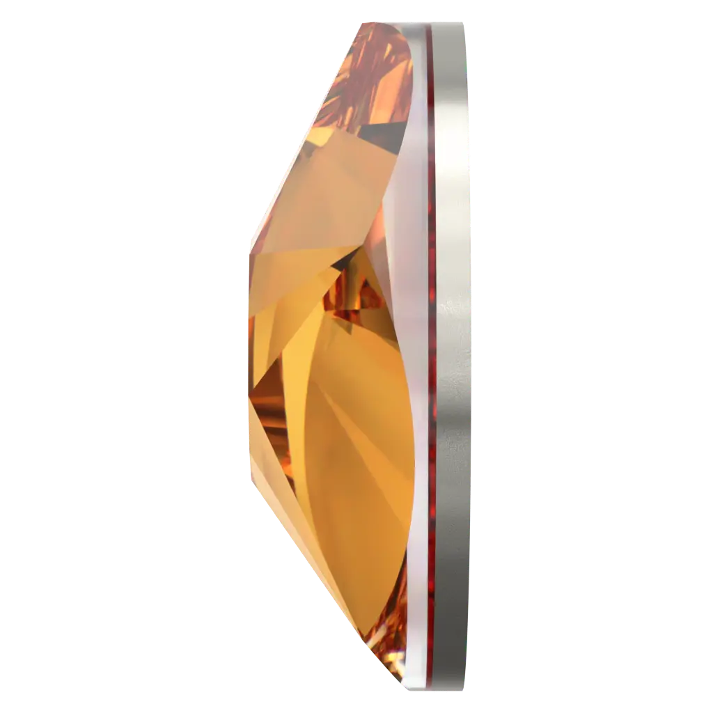 Serinity Hotfix Flat Back Crystals Star Rose (2100) Dark Orange