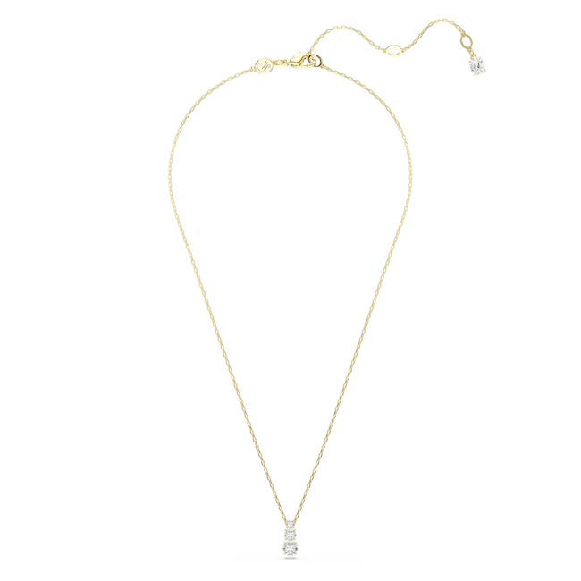 Swarovski Stilla Attract Pendant Round Cut White Gold-Tone Plated