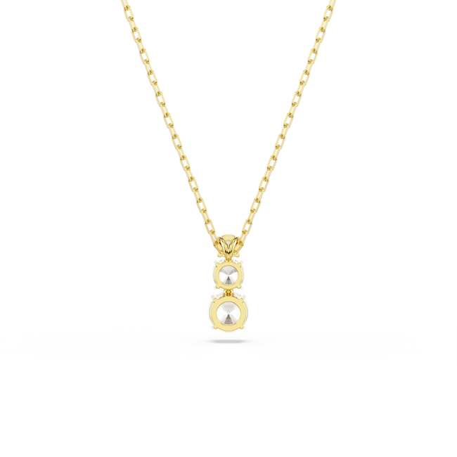Swarovski Stilla Attract Pendant Round Cut White Gold-Tone Plated