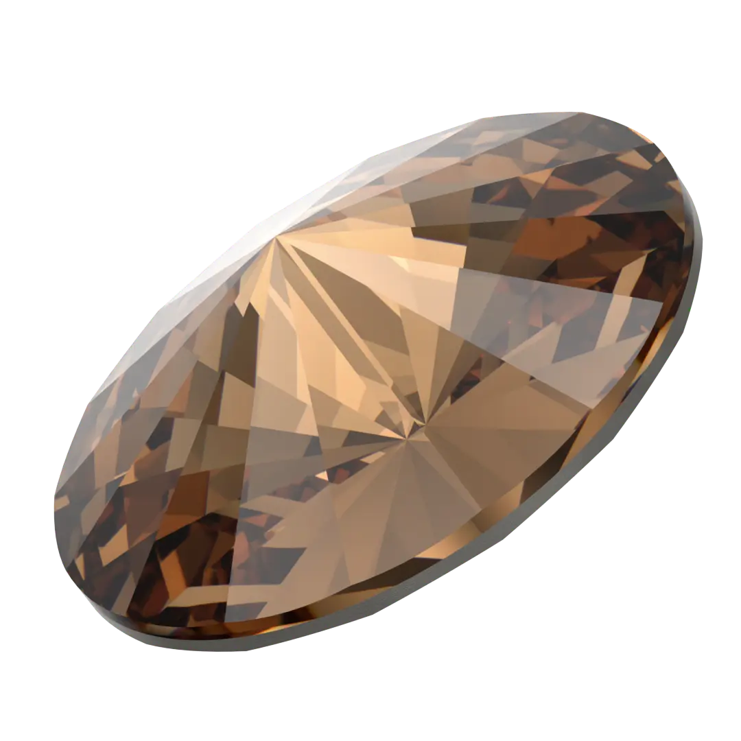 Serinity Chatons Round Stones Rivoli (1122) Light Smoked Topaz
