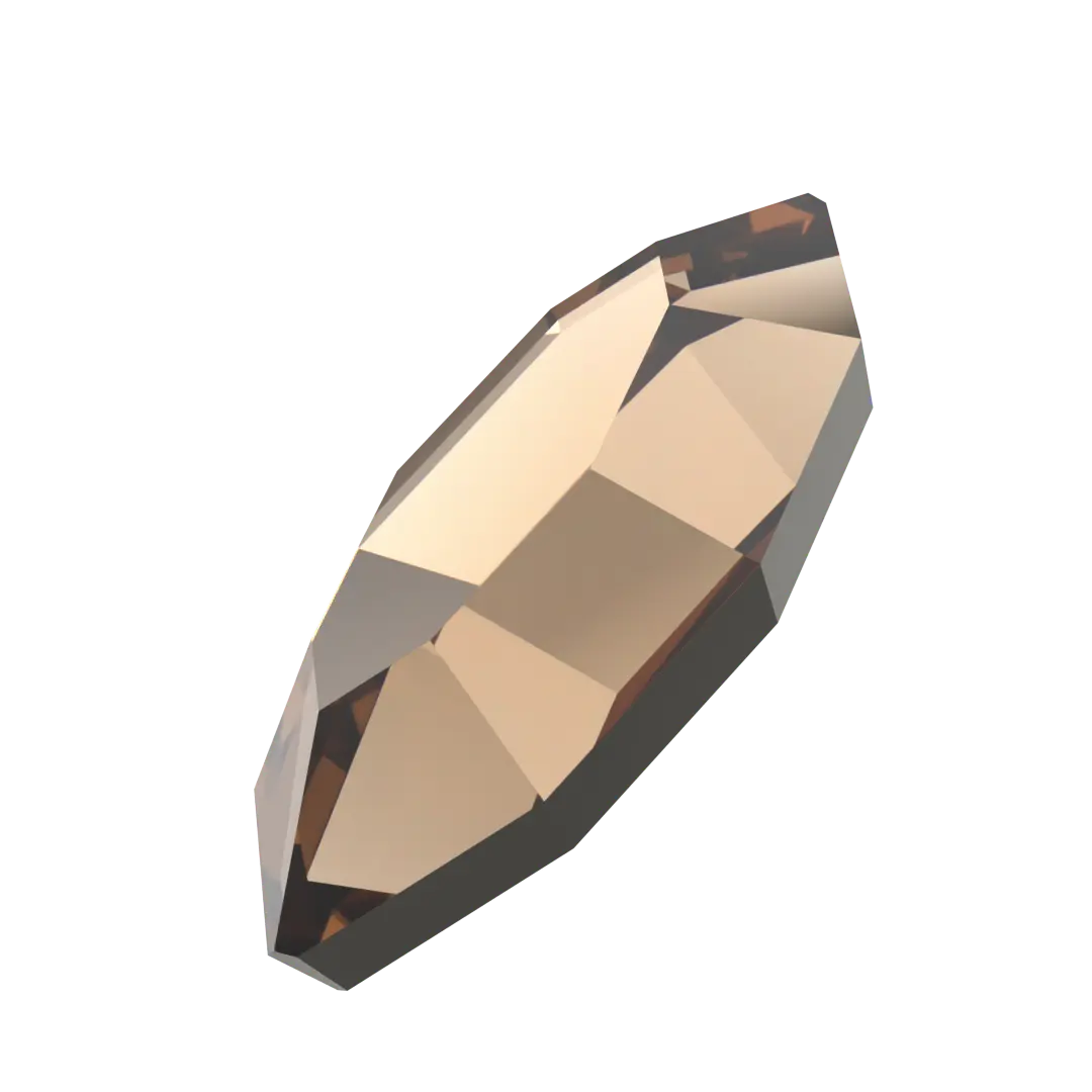 Serinity Flat Back Crystals Non Hotfix Navette (2200) Light Smoked Topaz