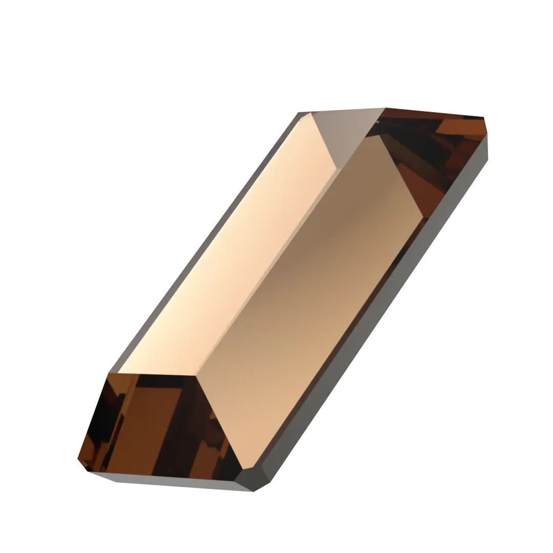 Serinity Flat Back Crystals Non Hotfix Baguette (2510) Light Smoked Topaz