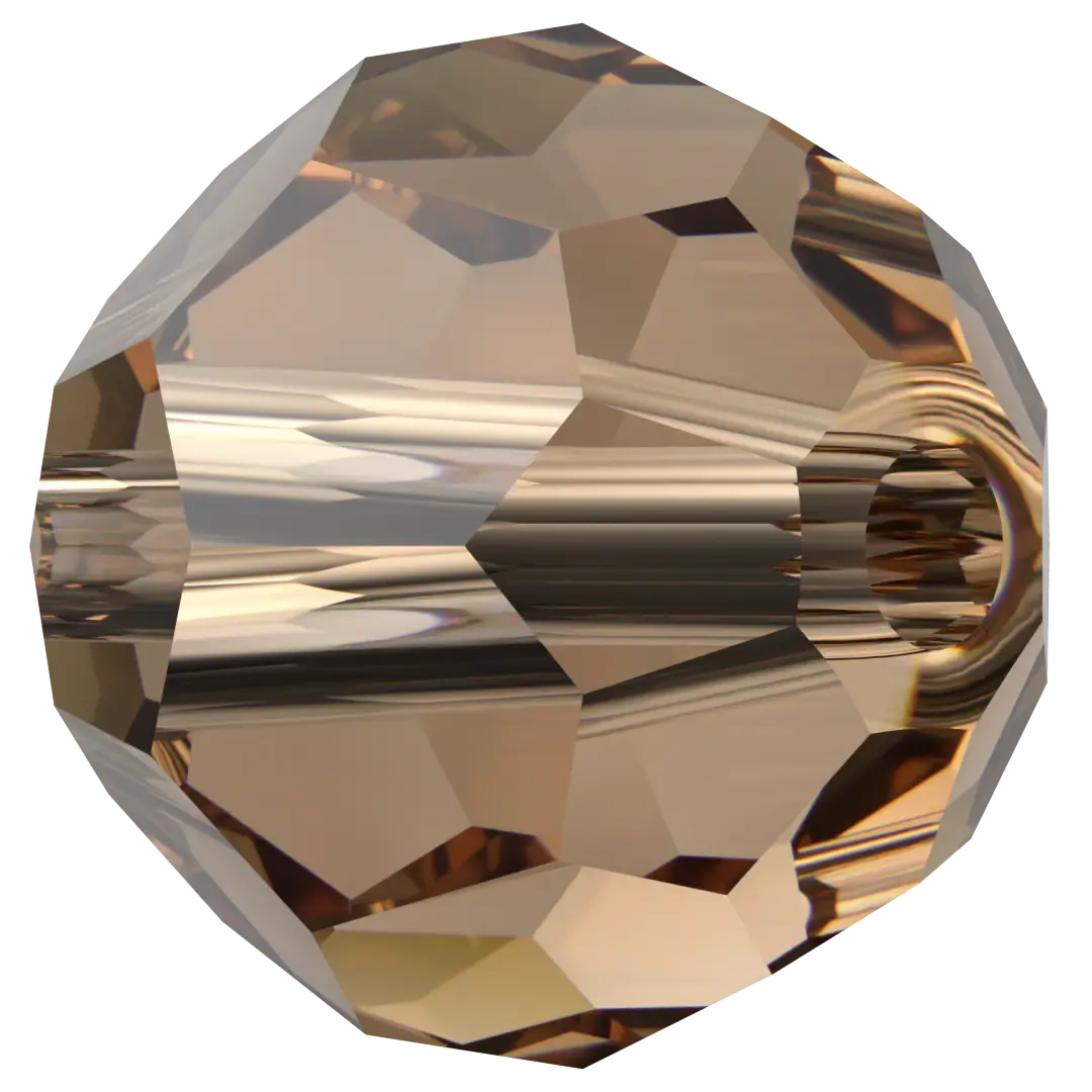 Serinity Crystal Beads Round (5000) Light Smoked Topaz
