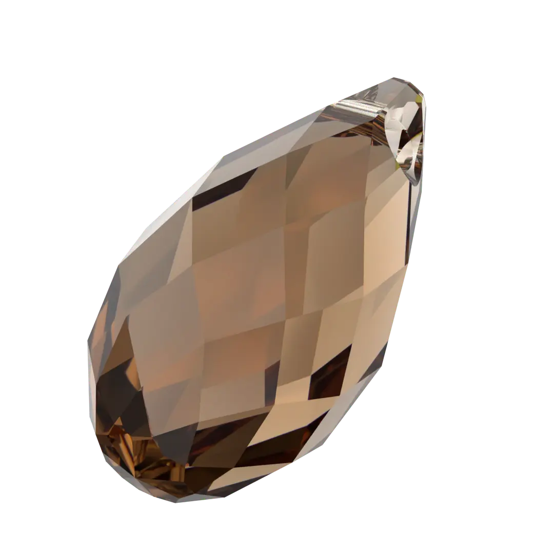 Serinity Pendants Briolette (6010) Light Smoked Topaz