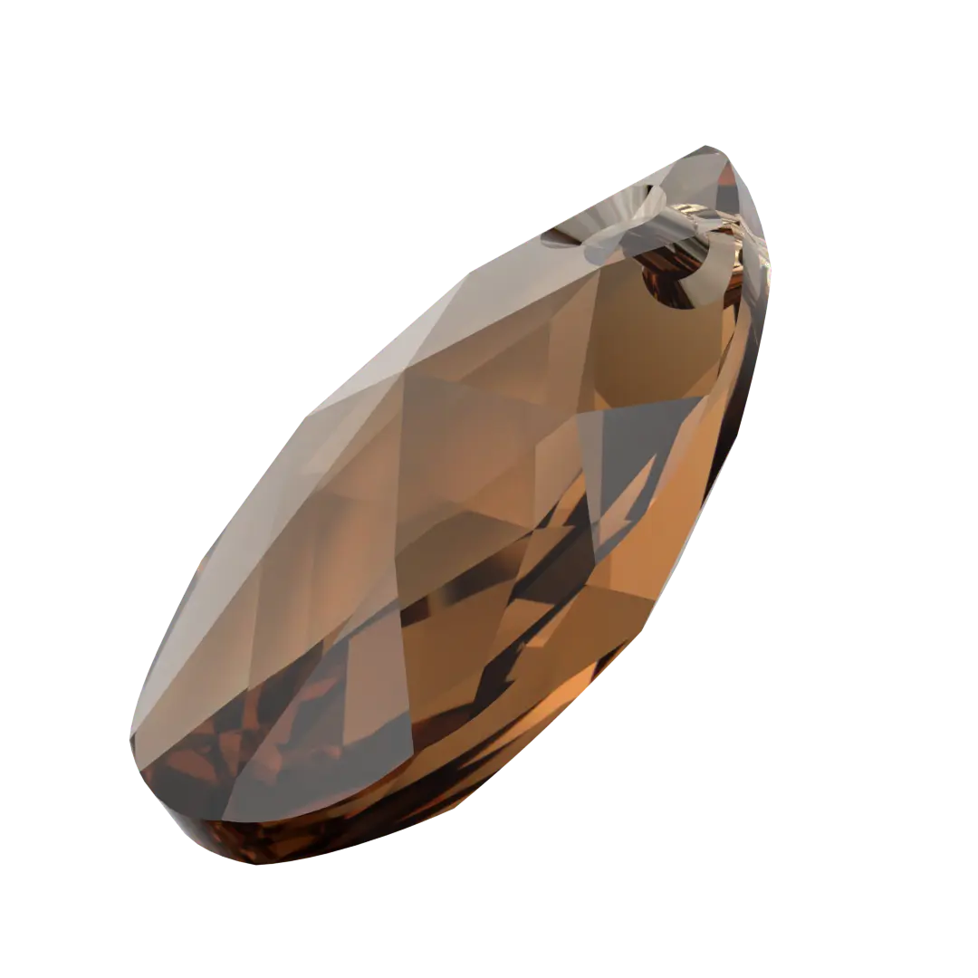 Serinity Pendants Peardrop (6106) Light Smoked Topaz