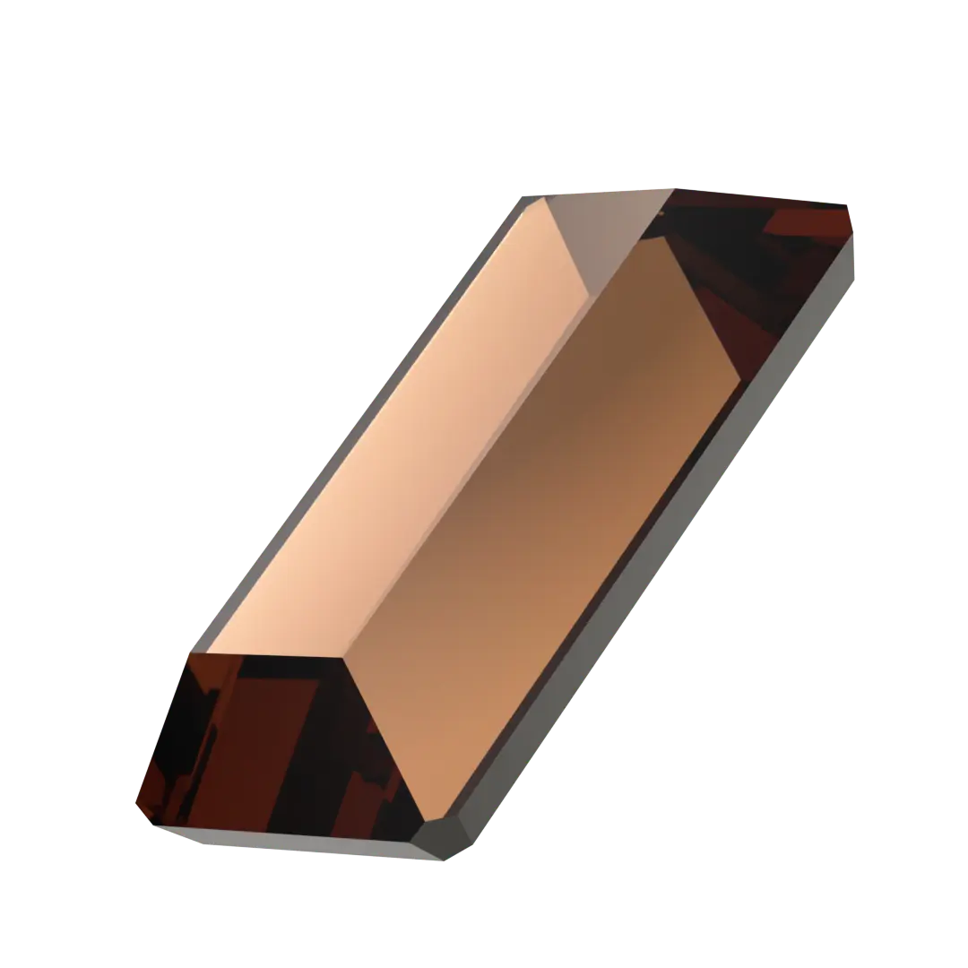 Serinity Flat Back Crystals Non Hotfix Baguette (2510) Smoked Topaz