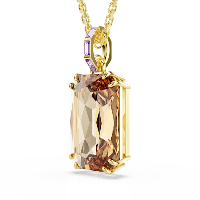 Swarovski Millenia Pendant Octagon Cut Caramel Gold-tone plated