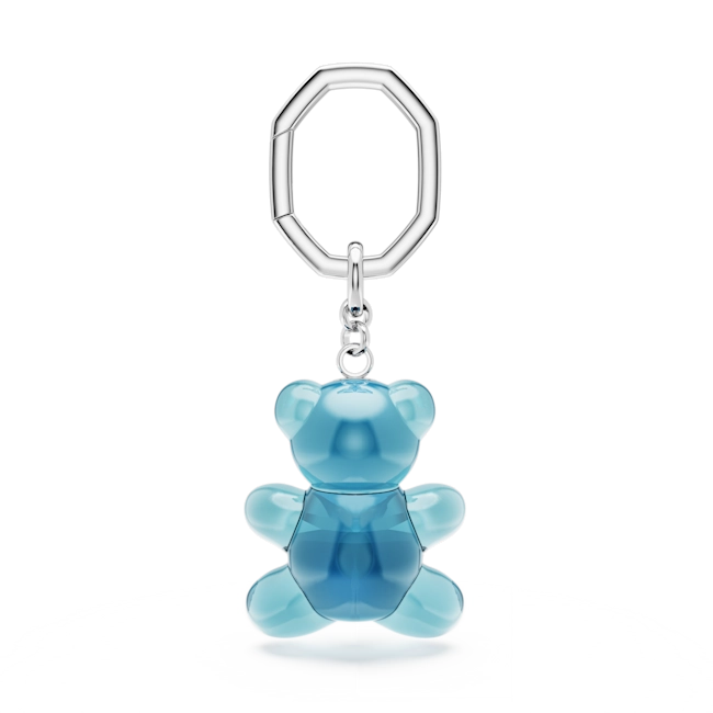 Swarovski Teddy Key Ring Bear Blue Rhodium plated
