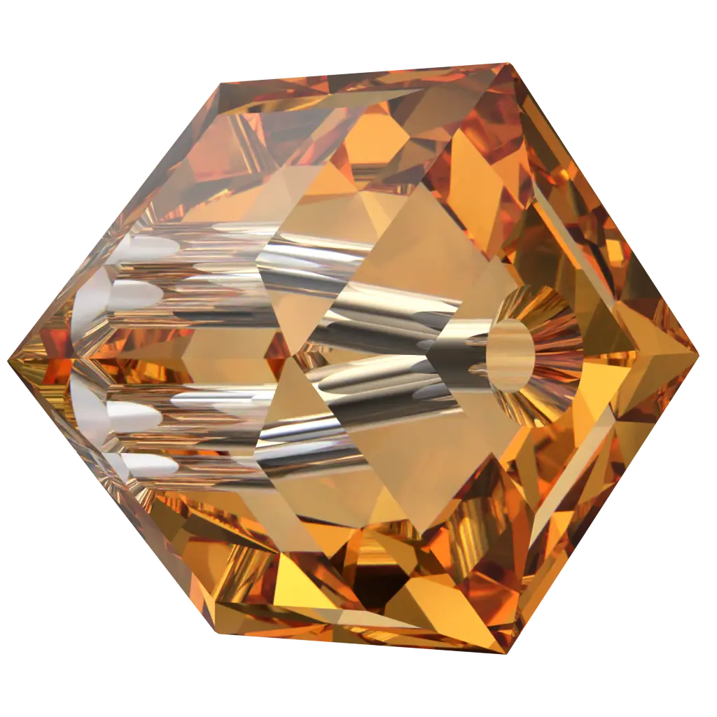 Serinity Crystal Beads Cube (5601) Dark Orange