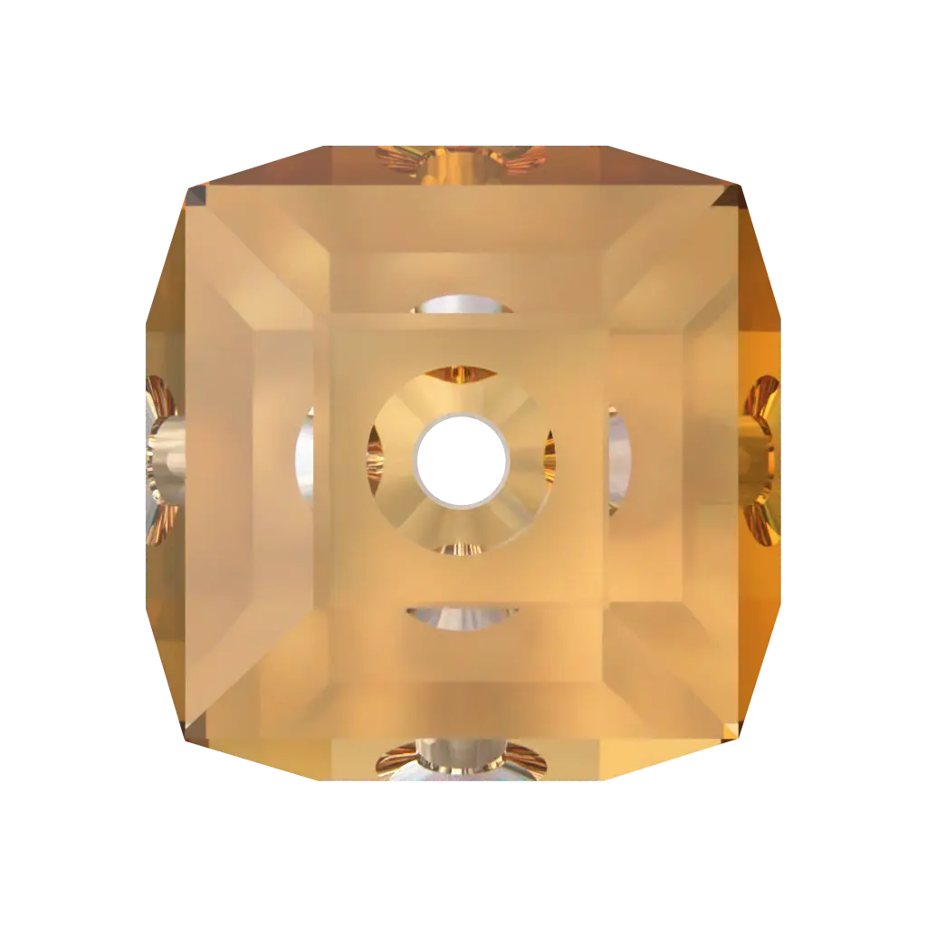 Serinity Crystal Beads Cube (5601) Dark Orange