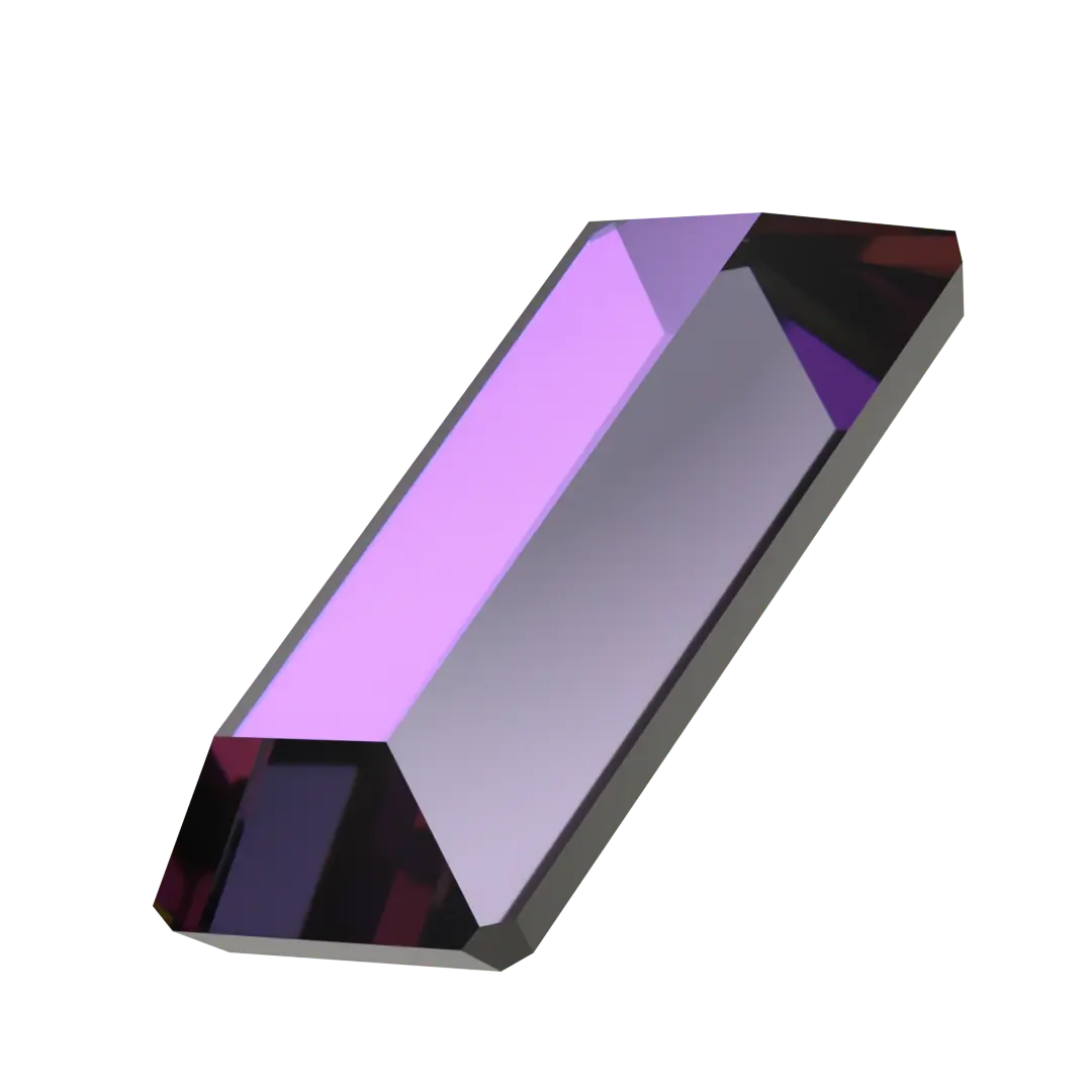 Serinity Flat Back Crystals Non Hotfix Baguette (2510) Crystal Heliotrope