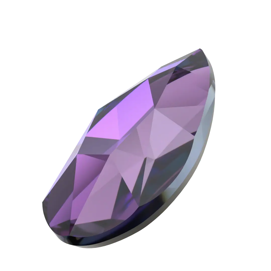 Serinity Flat Back Crystals Non Hotfix Pear (2303) Crystal Heliotrope