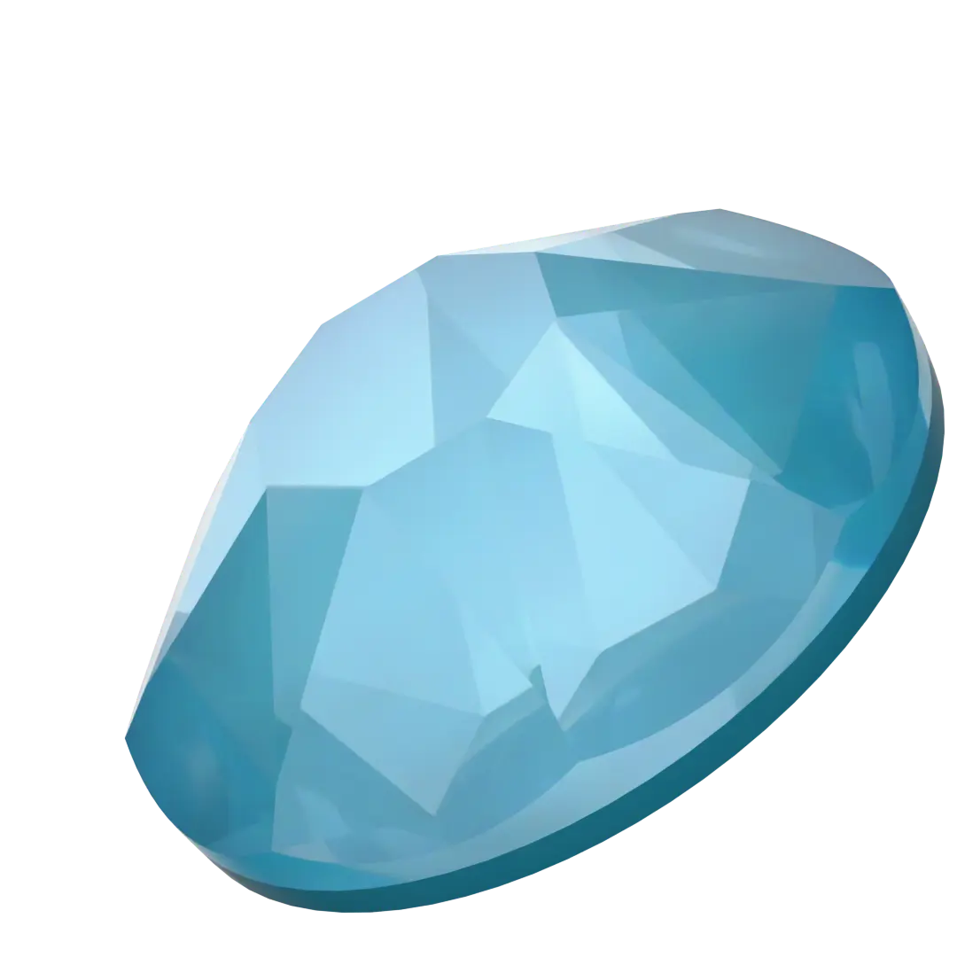Serinity Hotfix Flat Back Crystals (2000, 2038 & 2078) Crystal Teal Ignite