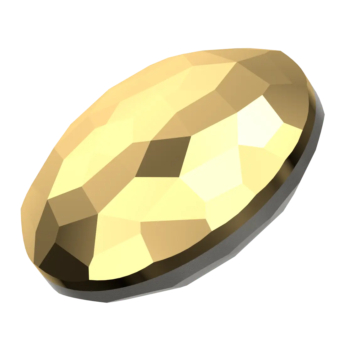 Serinity Chatons Round Stones Thin (1383) Crystal Aurum