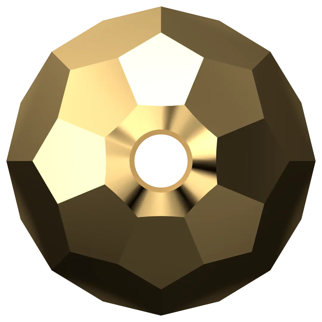 Serinity Crystal Beads Round (5000) Crystal Aurum X2