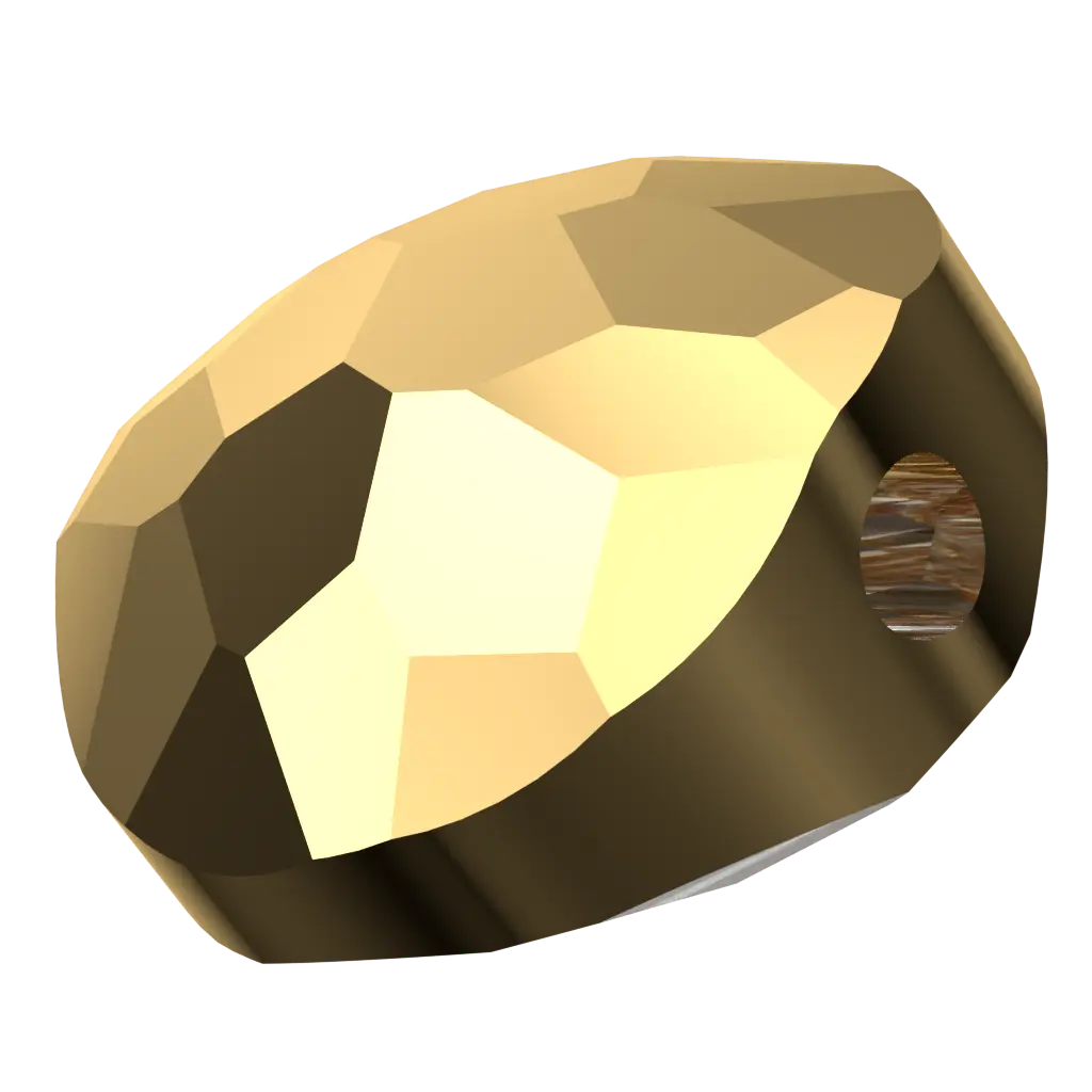 Serinity Crystal Beads Thin Round (5034) Crystal Aurum X2