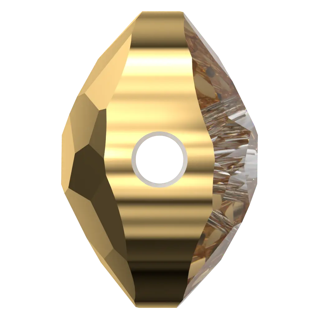 Serinity Crystal Beads Thin Round (5034) Crystal Aurum X2