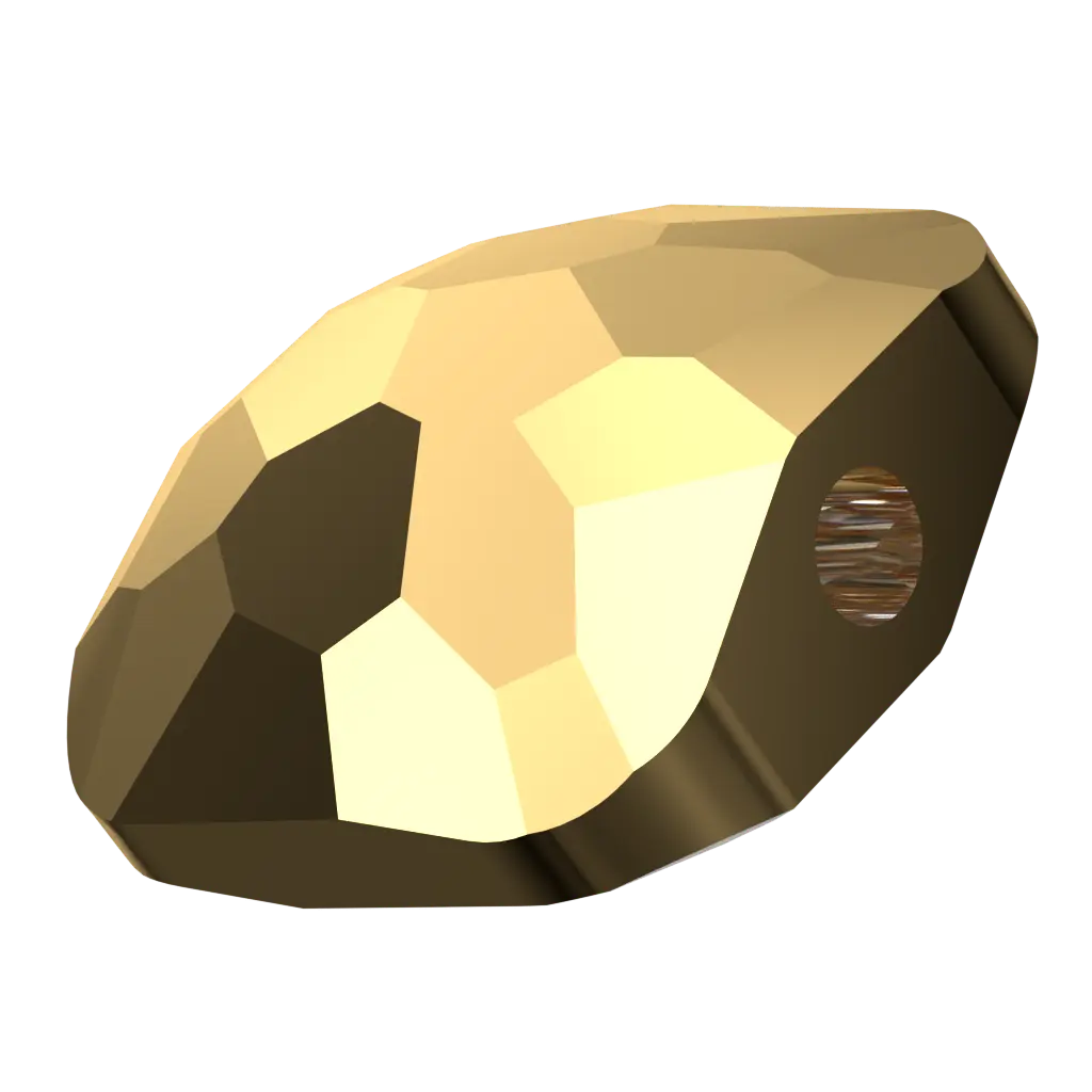 Serinity Crystal Beads Fantasy Square (5035) Crystal Aurum X2
