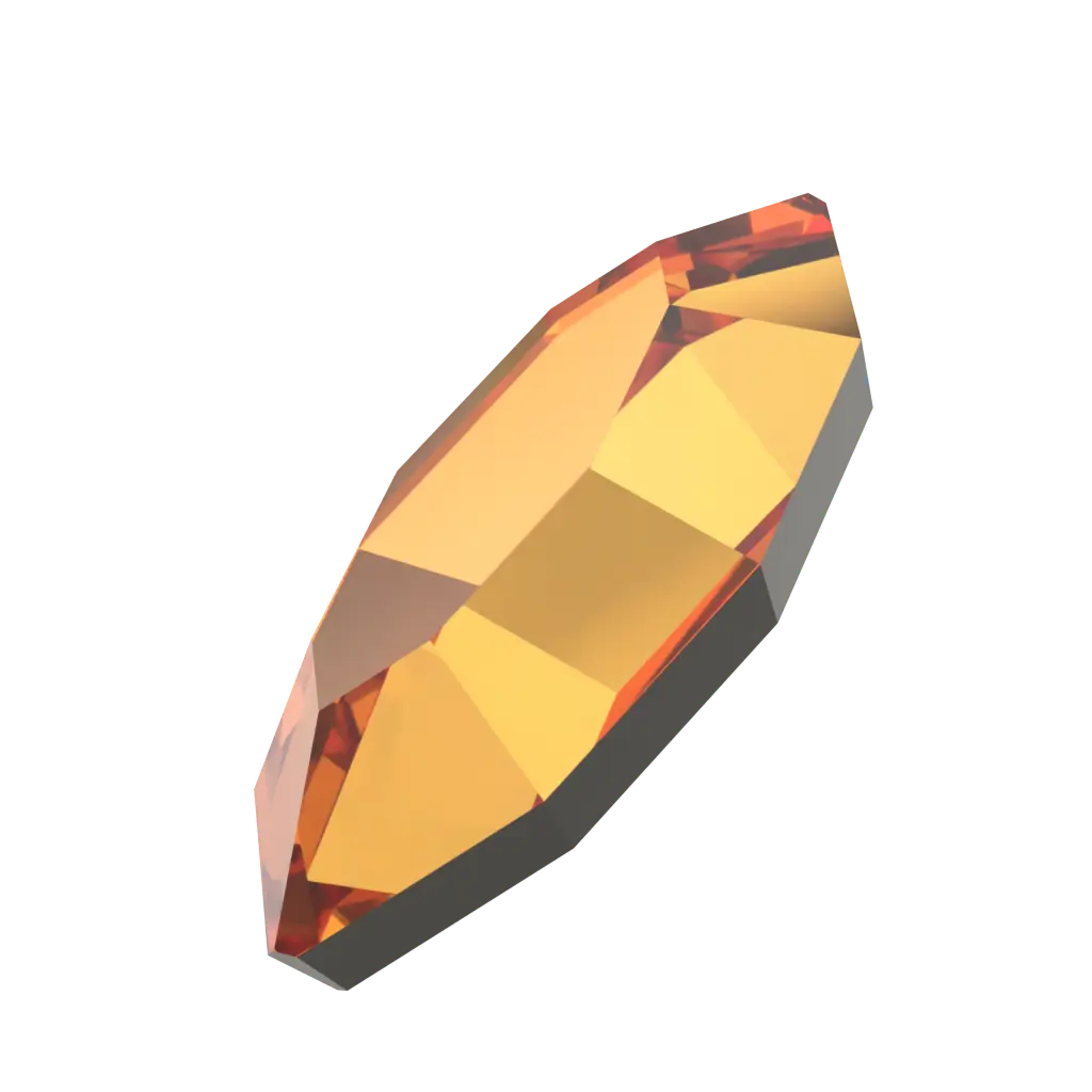 Serinity Flat Back Crystals Non Hotfix Navette (2200) Dark Orange
