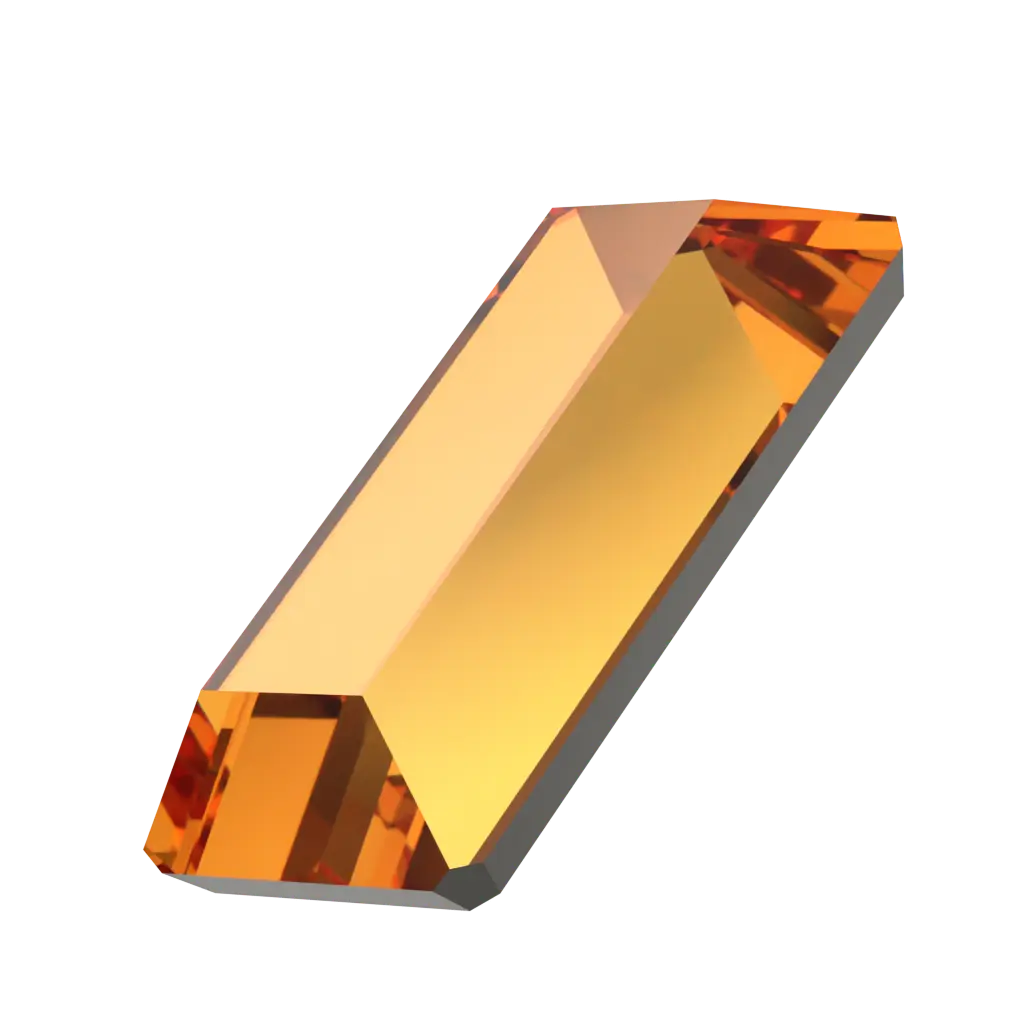 Serinity Flat Back Crystals Non Hotfix Baguette (2510) Dark Orange