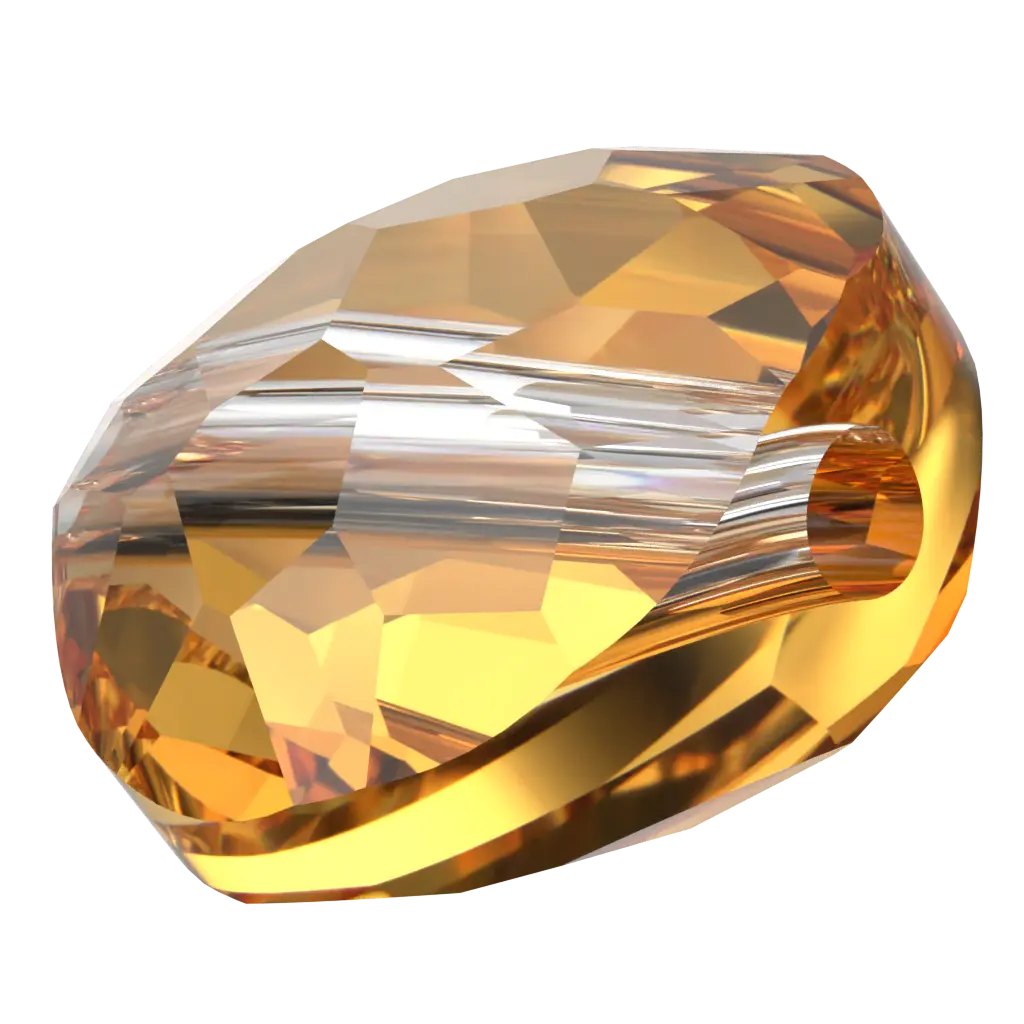 Serinity Crystal Beads Thin Round (5034) Dark Orange