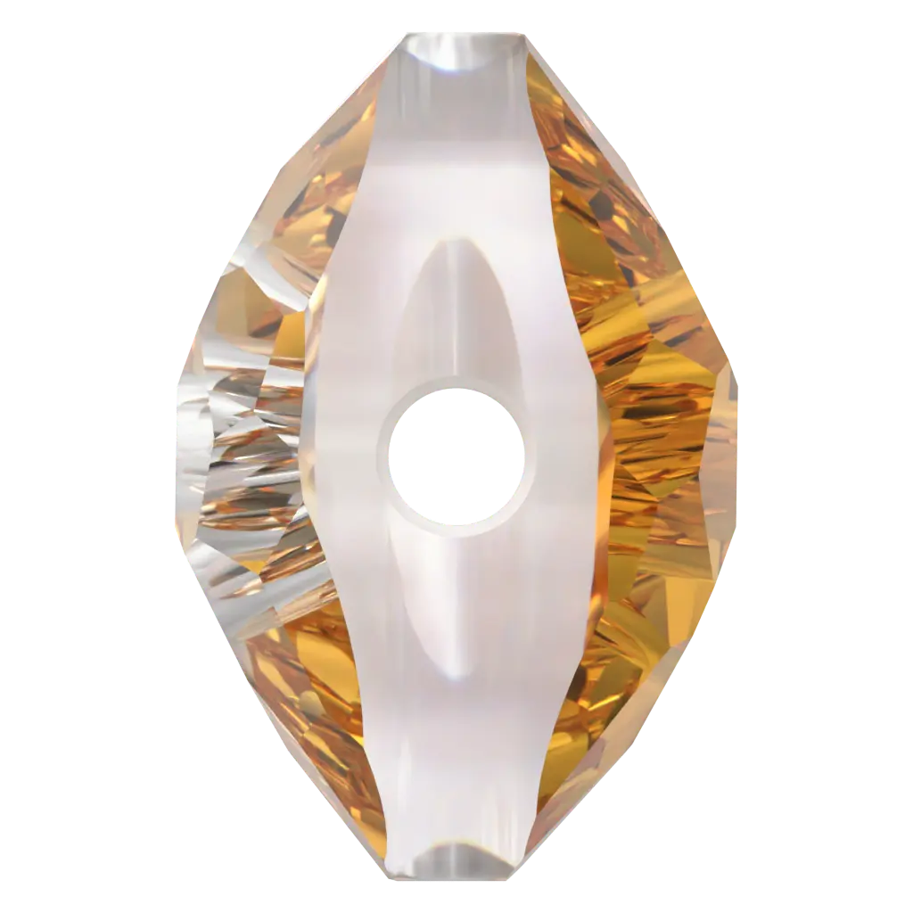 Serinity Crystal Beads Thin Round (5034) Dark Orange